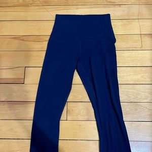 Lululemon sz4 super high rise aligns blue